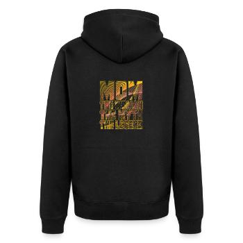 Mama Mama Die Frau Der Mythos Die Legende - Unisex Premium Bio Zip Hoodie - Schwarz - Hinten - Nico (187cm)