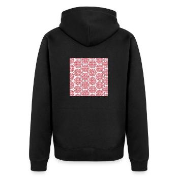 Modèle chinois - Veste à capuche bio Premium Unisexe - noir - Dos - Nico (187cm)