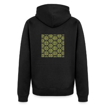 Modèle chinois - Veste à capuche bio Premium Unisexe - noir - Dos - Nico (187cm)