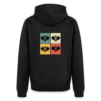 pickleball Retro Pickleball pickleball Vintage - Unisex Premium Organic Zip Hoodie - black - Back - Nico (187cm)