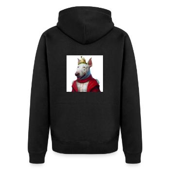 christmas bullterier - Unisex Premium Bio Zip Hoodie - Schwarz - Hinten - Nico (187cm)