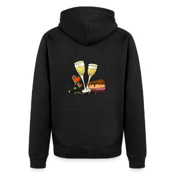 Lunettes - Veste à capuche bio Premium Unisexe - noir - Dos - Nico (187cm)