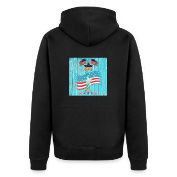 États-Unis, Statue de la Liberté - Veste à capuche bio Premium Unisexe - noir - Dos - Nico (187cm)