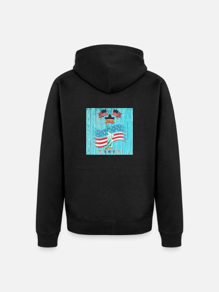 USA, Freiheitsstatue - Unisex Premium Bio Zip Hoodie - Schwarz