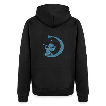 Frohe Weihnachten Weihnachten Weihnachten Urlaub Winter Santa Nordic - Unisex Premium Bio Zip Hoodie - Schwarz - Hinten - Nico (187cm)