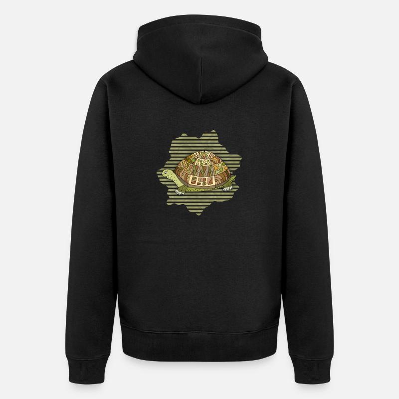 Tortue - Veste à capuche bio Premium Unisexe - noir
