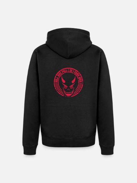 hell was full Quote - Unisex Premium Organic Zip Hoodie - black