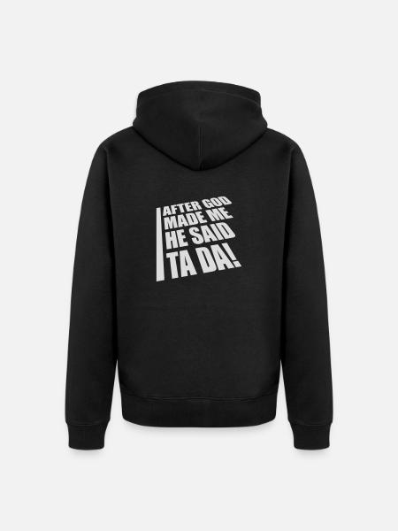 after god made me - Unisex Premium Organic Zip Hoodie - black