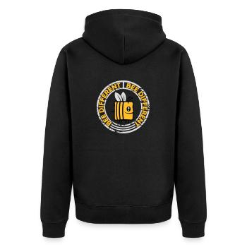 bee citation différente - Veste à capuche bio Premium Unisexe - noir - Dos - Nico (187cm)