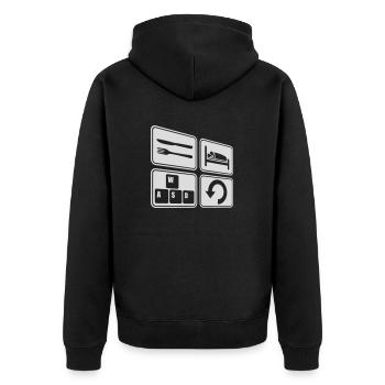 Répétez les jeux informatiques tous les jours - Veste à capuche bio Premium Unisexe - noir - Dos - Nico (187cm)