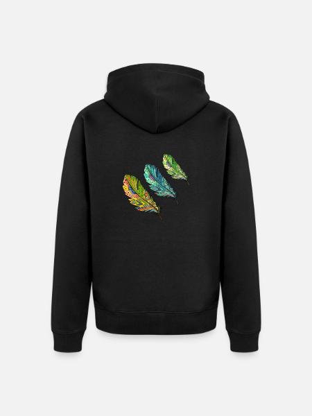 Pen - Unisex Premium Organic Zip Hoodie - black