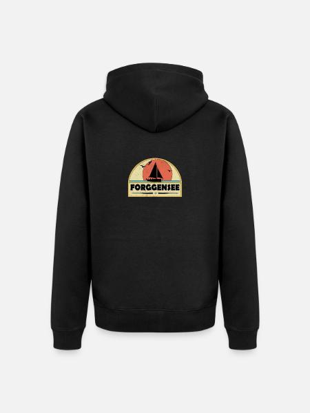 Forggensee - Unisex Premium Bio Zip Hoodie - Schwarz