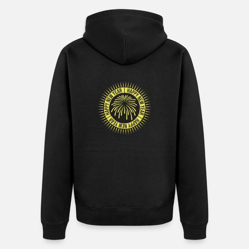 Citation Bonne année - Veste à capuche bio Premium Unisexe - noir