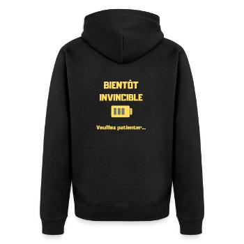 BIENTOT INVINCIBLE - Veste à capuche bio Premium Unisexe - noir - Dos - Nico (187cm)