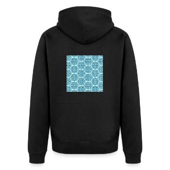 Modèle chinois - Veste à capuche bio Premium Unisexe - noir - Dos - Nico (187cm)