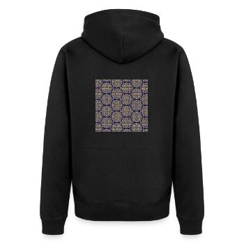 Modèle chinois - Veste à capuche bio Premium Unisexe - noir - Dos - Nico (187cm)