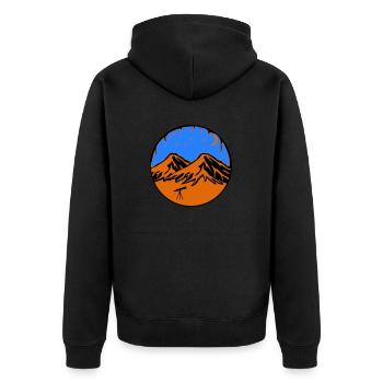Starry Sky Mountains - Unisex Premium Organic Zip Hoodie - black - Back - Nico (187cm)