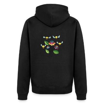 Insekten - Unisex Premium Bio Zip Hoodie - Schwarz - Hinten - Nico (187cm)