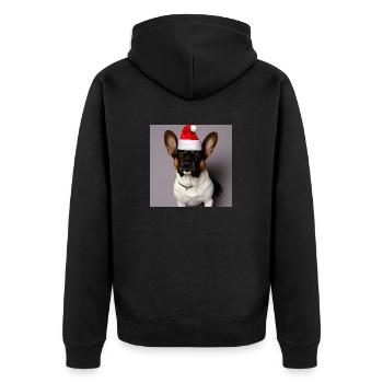 Petit chien de Noël - Veste à capuche bio Premium Unisexe - noir - Dos - Nico (187cm)