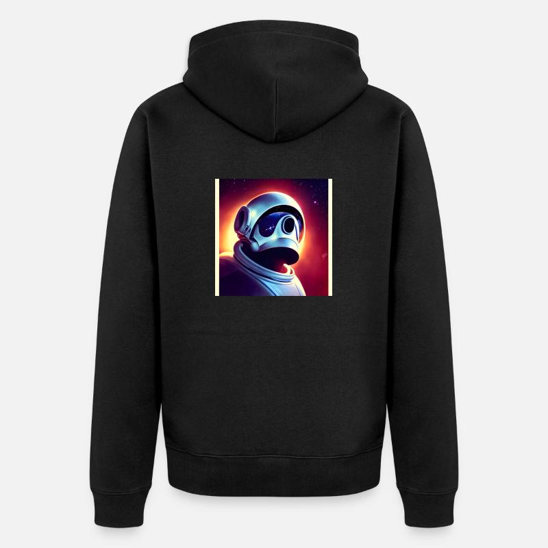 Héros de l’espace - Veste à capuche bio Premium Unisexe - noir