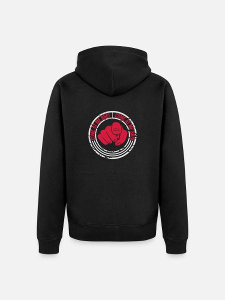 come at me bro - Unisex Premium Organic Zip Hoodie - black