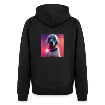 Le chien de l’univers - Veste à capuche bio Premium Unisexe - noir - Dos - Nico (187cm)