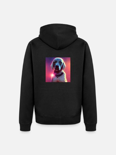 The Universe Dog - Unisex Premium Organic Zip Hoodie - black