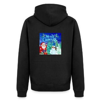 Joyeux Noël, Noël - Veste à capuche bio Premium Unisexe - noir - Dos - Nico (187cm)
