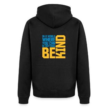 Vous pouvez être gentil - Veste à capuche bio Premium Unisexe - noir - Dos - Nico (187cm)