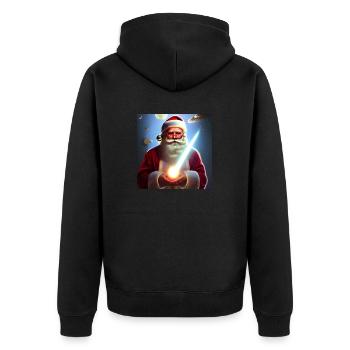 Père Noël Père Noël Noël - Veste à capuche bio Premium Unisexe - noir - Dos - Nico (187cm)