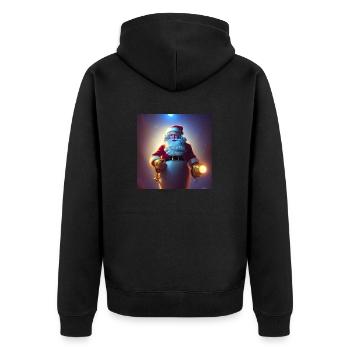 Père Noël Père Noël Noël - Veste à capuche bio Premium Unisexe - noir - Dos - Nico (187cm)