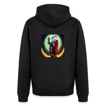 Père Noël Père Noël Noël - Veste à capuche bio Premium Unisexe - noir - Dos - Nico (187cm)