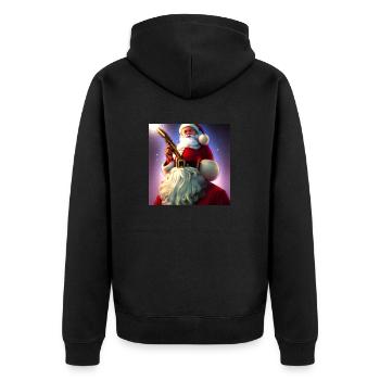 Père Noël Père Noël Noël - Veste à capuche bio Premium Unisexe - noir - Dos - Nico (187cm)