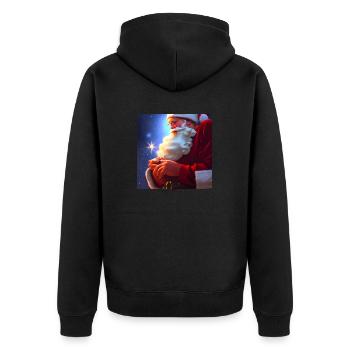 Père Noël Père Noël Noël - Veste à capuche bio Premium Unisexe - noir - Dos - Nico (187cm)