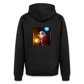 Père Noël Père Noël Noël - Veste à capuche bio Premium Unisexe - noir - Dos - Nico (187cm)