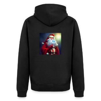 Père Noël Père Noël Noël - Veste à capuche bio Premium Unisexe - noir - Dos - Nico (187cm)