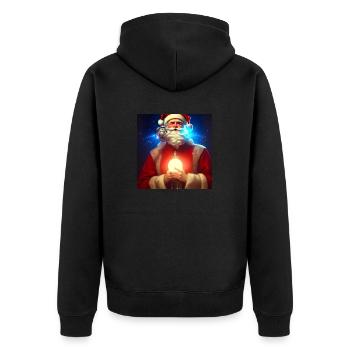 Père Noël Père Noël Noël - Veste à capuche bio Premium Unisexe - noir - Dos - Nico (187cm)