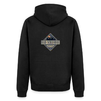 sächsische Schweiz Bad Schandau - Unisex Premium Bio Zip Hoodie - Schwarz - Hinten - Nico (187cm)