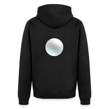 The Planet Pluto - Unisex Premium Organic Zip Hoodie - black - Back - Nico (187cm)