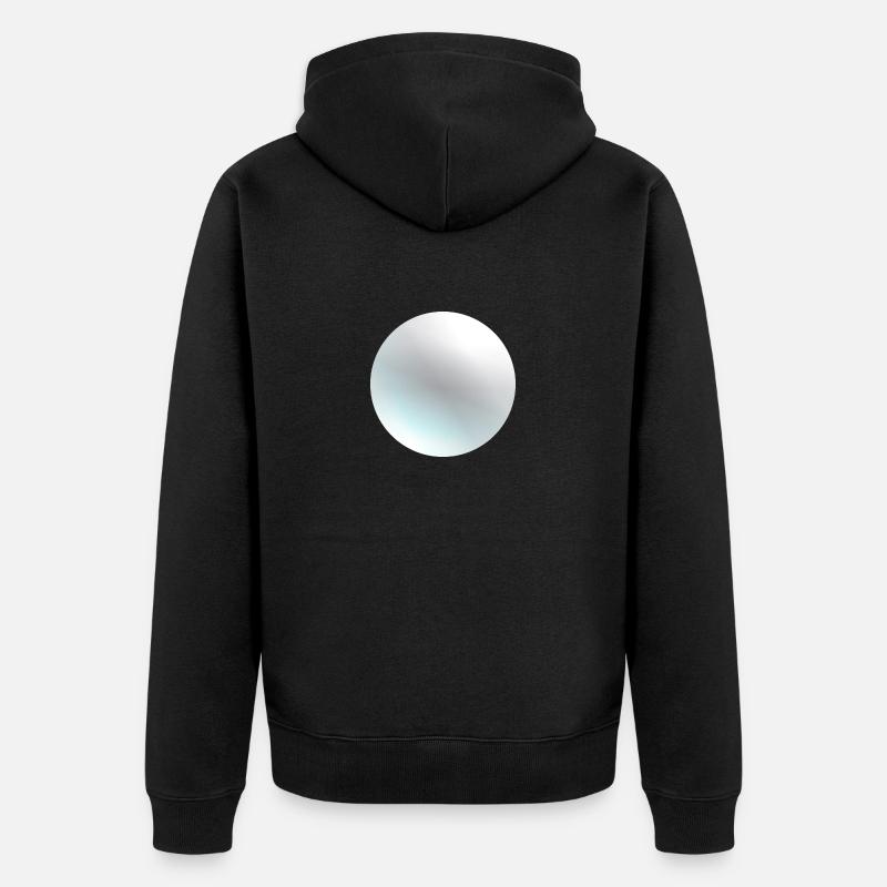 Der Planet Pluto - Unisex Premium Bio Zip Hoodie - Schwarz