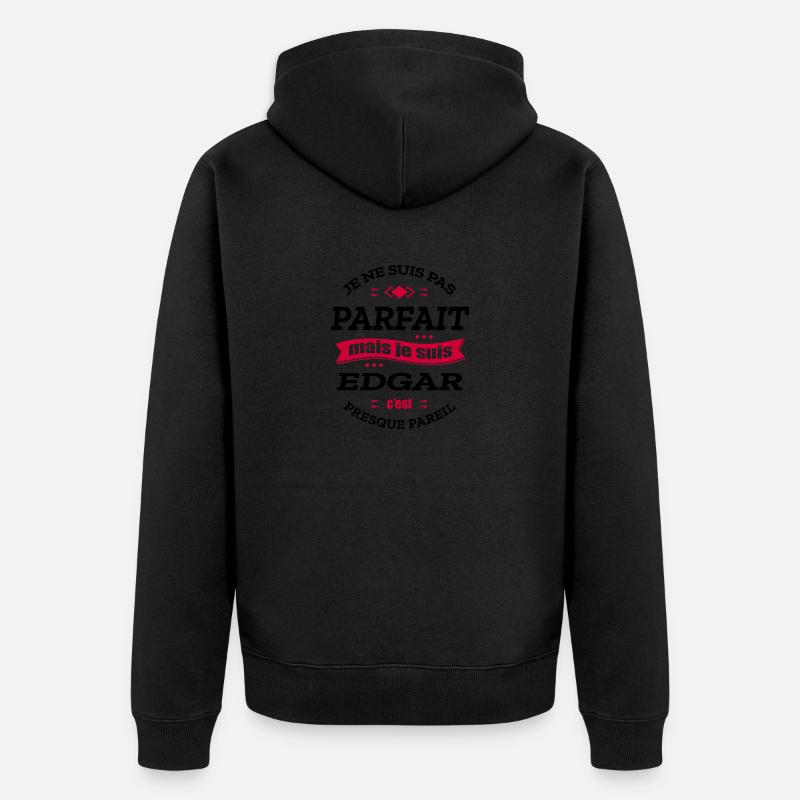 EDGAR PARFAIT - PRENOM EDGAR - Veste à capuche bio Premium Unisexe - noir