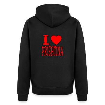 Prishtina, Kosova, Prizren, Kosovar, Shiptar - Veste à capuche bio Premium Unisexe - noir - Dos - Nico (187cm)