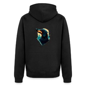Urbain - Veste à capuche bio Premium Unisexe - noir - Dos - Nico (187cm)