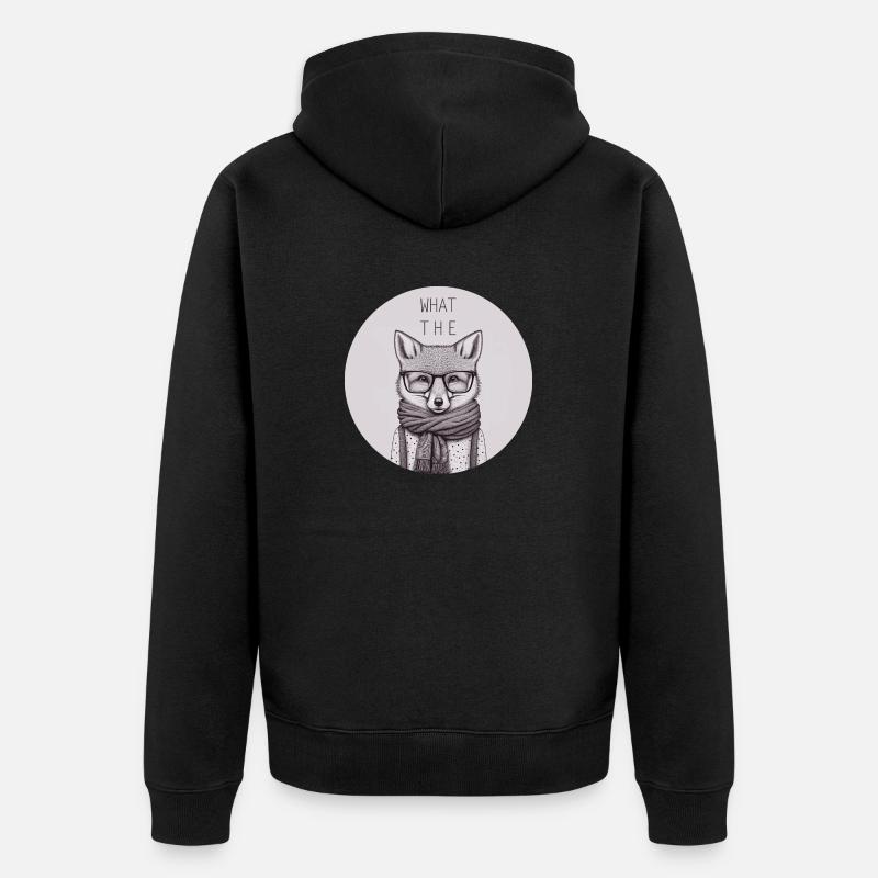 Qu’est-ce que le renard - Veste à capuche bio Premium Unisexe - noir