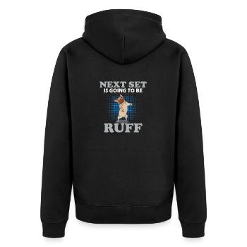 Drôle de gymnase de chien disant T-shirt Training - Veste à capuche bio Premium Unisexe - noir - Dos - Nico (187cm)