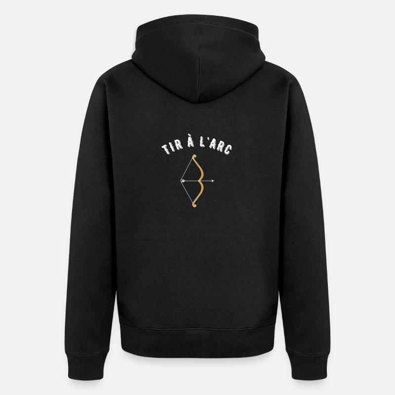 tir à l'arc - Veste à capuche bio Premium Unisexe - noir
