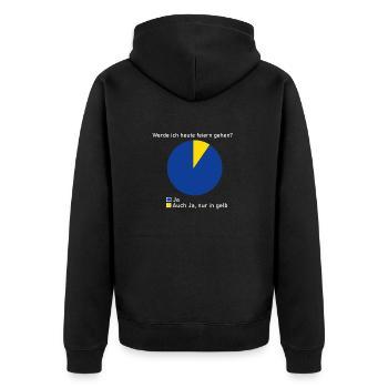 Feiern Party Geschenk Geschenkidee Alkoholkonsum - Unisex Premium Bio Zip Hoodie - Schwarz - Hinten - Nico (187cm)
