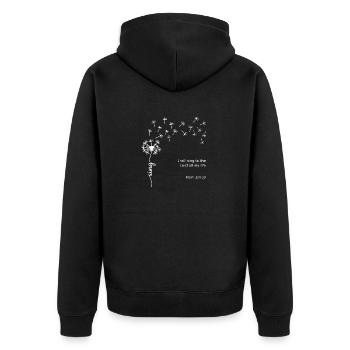 Chantez le pissenlit Conception chrétienne Psaume 104:33 - Veste à capuche bio Premium Unisexe - noir - Dos - Nico (187cm)