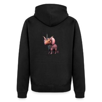 Süße Tiere Kinder Baby Fantasie - Unisex Premium Bio Zip Hoodie - Schwarz - Hinten - Nico (187cm)