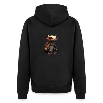Cute Animals Children Baby Fantasy - Unisex Premium Organic Zip Hoodie - black - Back - Nico (187cm)